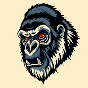 Pixel Art Gorilla Tattoo