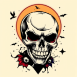 Pixel Art Halloween Tattoo