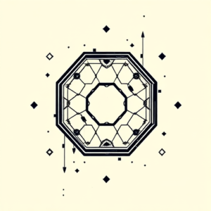 Pixel Art Hexagon Tattoo