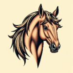 Pixel Art Horse Tattoo