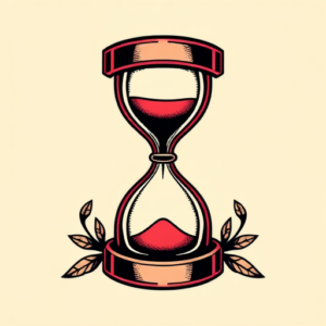 Pixel Art Hourglass Tattoo