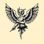 Pixel Art Icarus Tattoo