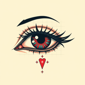 Pixel Art Iris Tattoo