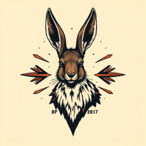 Pixel Art Jackalope Tattoo