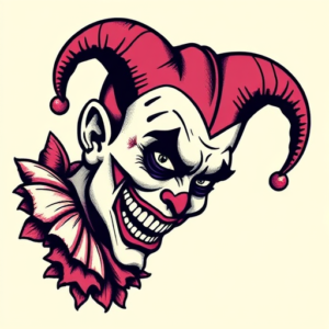 Pixel Art Jester Tattoo