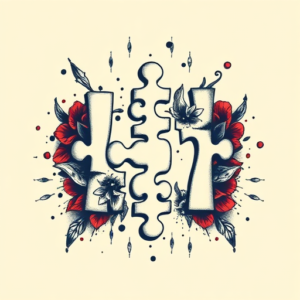 Pixel Art Jigsaw Tattoo