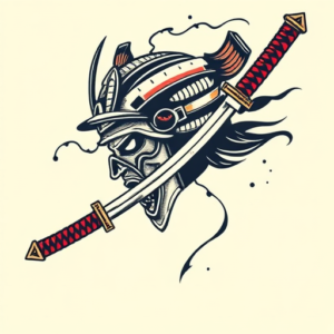 Pixel Art Katana Tattoo