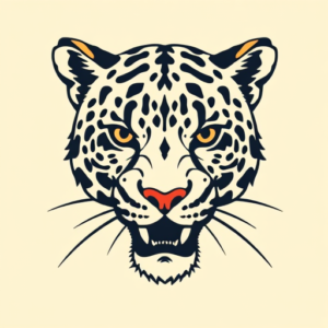 Pixel Art Leopard Tattoo