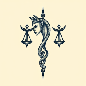 Pixel Art Libra Tattoo