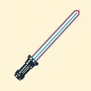 Pixel Art Lightsaber Tattoo