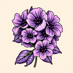 Pixel Art Lilac Tattoo