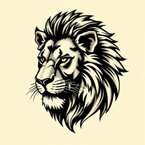 Pixel Art Lion Tattoo