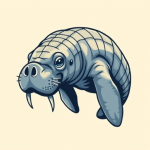 Pixel Art Manatee Tattoo