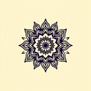 Pixel Art Mandala Tattoo
