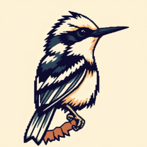 Pixel Art Mockingbird Tattoo