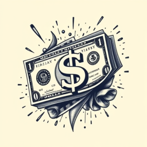 Pixel Art Money Tattoo