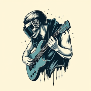 Pixel Art Music Tattoo