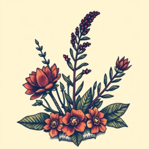 Pixel Art Nature Tattoo