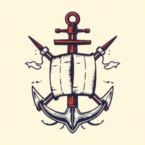 Pixel Art Nautical Tattoo