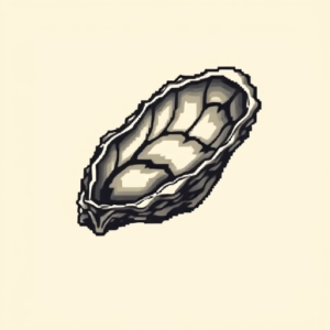 Pixel Art Oyster Tattoo