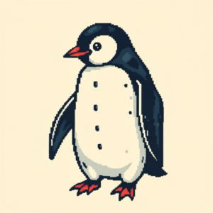 Pixel Art Penguin Tattoo