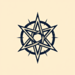 Pixel Art Pentagram Tattoo