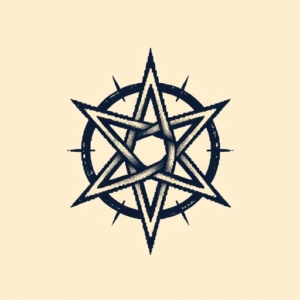 Pixel Art Pentagram Tattoo