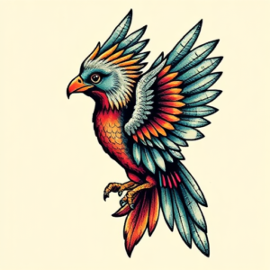 Pixel Art Quetzal Tattoo