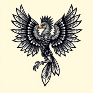 Pixel Art Quetzalcoatl Tattoo