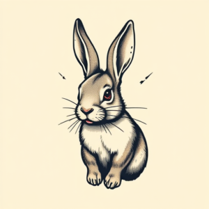 Pixel Art Rabbit Tattoo