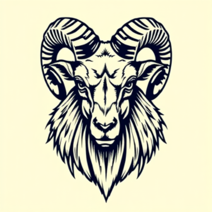 Pixel Art Ram Tattoo