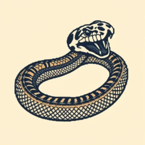 Pixel Art Rattlesnake Tattoo