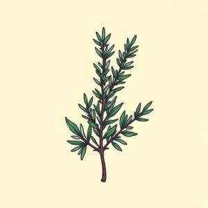 Pixel Art Rosemary Tattoo