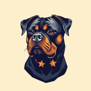 Pixel Art Rottweiler Tattoo