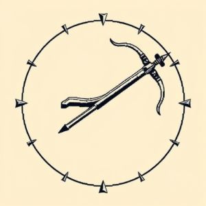 Pixel Art Sagittarius Tattoo