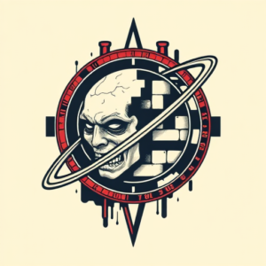 Pixel Art Saturn Tattoo