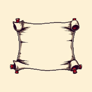 Pixel Art Scroll Tattoo