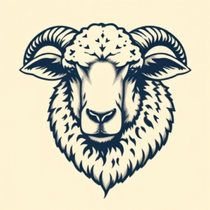 Pixel Art Sheep Tattoo