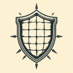 Pixel Art Shield Tattoo