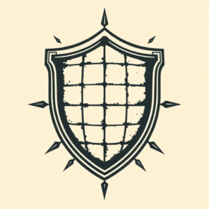 Pixel Art Shield Tattoo