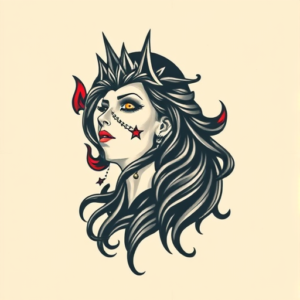 Pixel Art Siren Tattoo