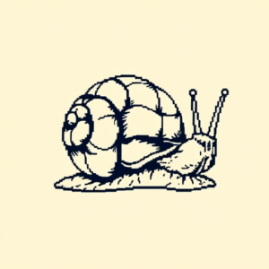 Pixel Art Snail Tattoo