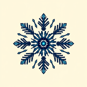 Pixel Art Snowflake Tattoo