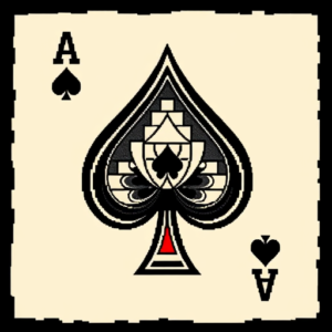 Pixel Art Spade Tattoo