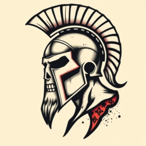 Pixel Art Spartan Tattoo