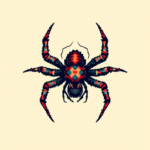Pixel Art Spider Tattoo