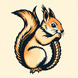 Pixel Art Squirrel Tattoo