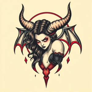 Pixel Art Succubus Tattoo