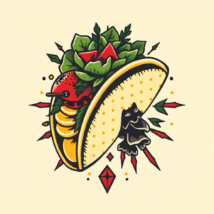 Pixel Art Taco Tattoo