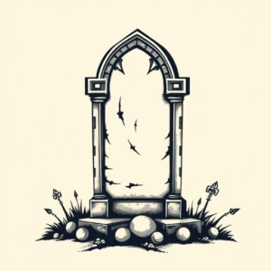 Pixel Art Tombstone Tattoo